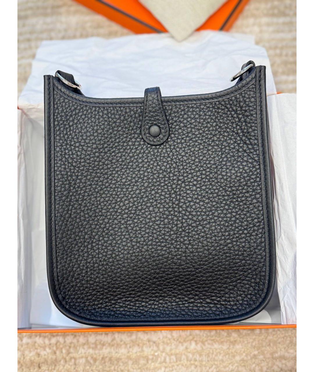 HERMES Черная кожаная сумка на плечо, фото 2