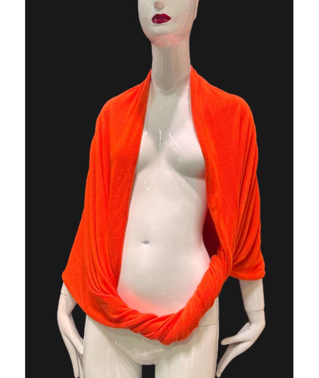 CHLOE Оранжевый кашемировый шарф, фото 4