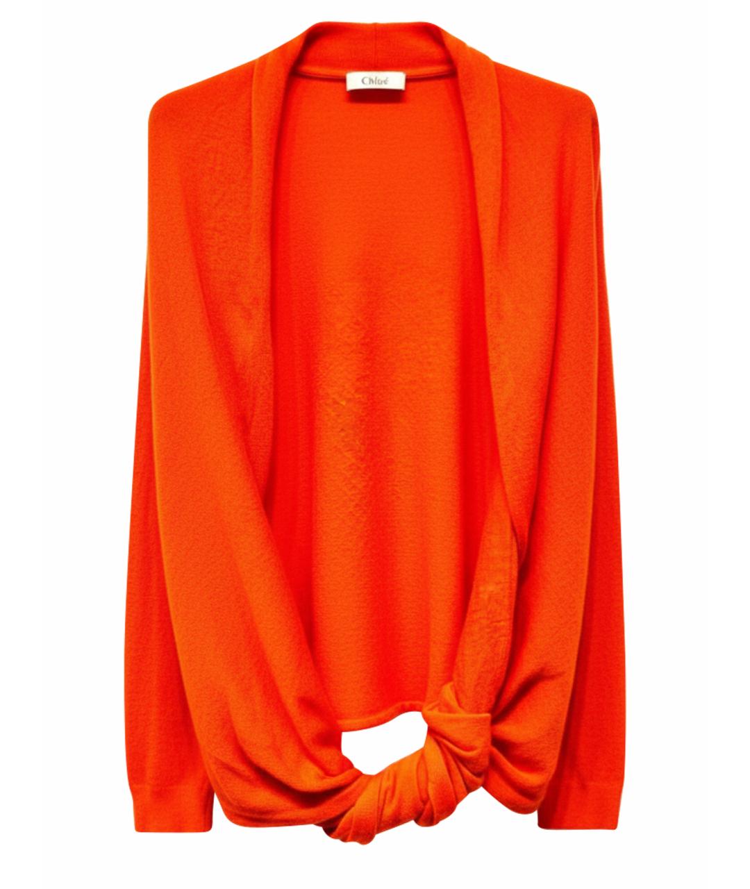 CHLOE Оранжевый кашемировый шарф, фото 1