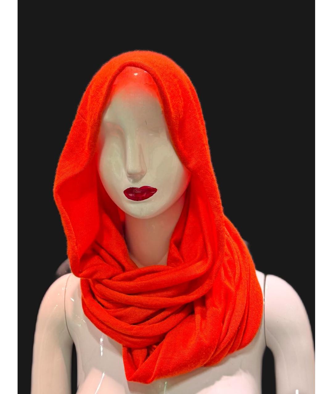 CHLOE Оранжевый кашемировый шарф, фото 3