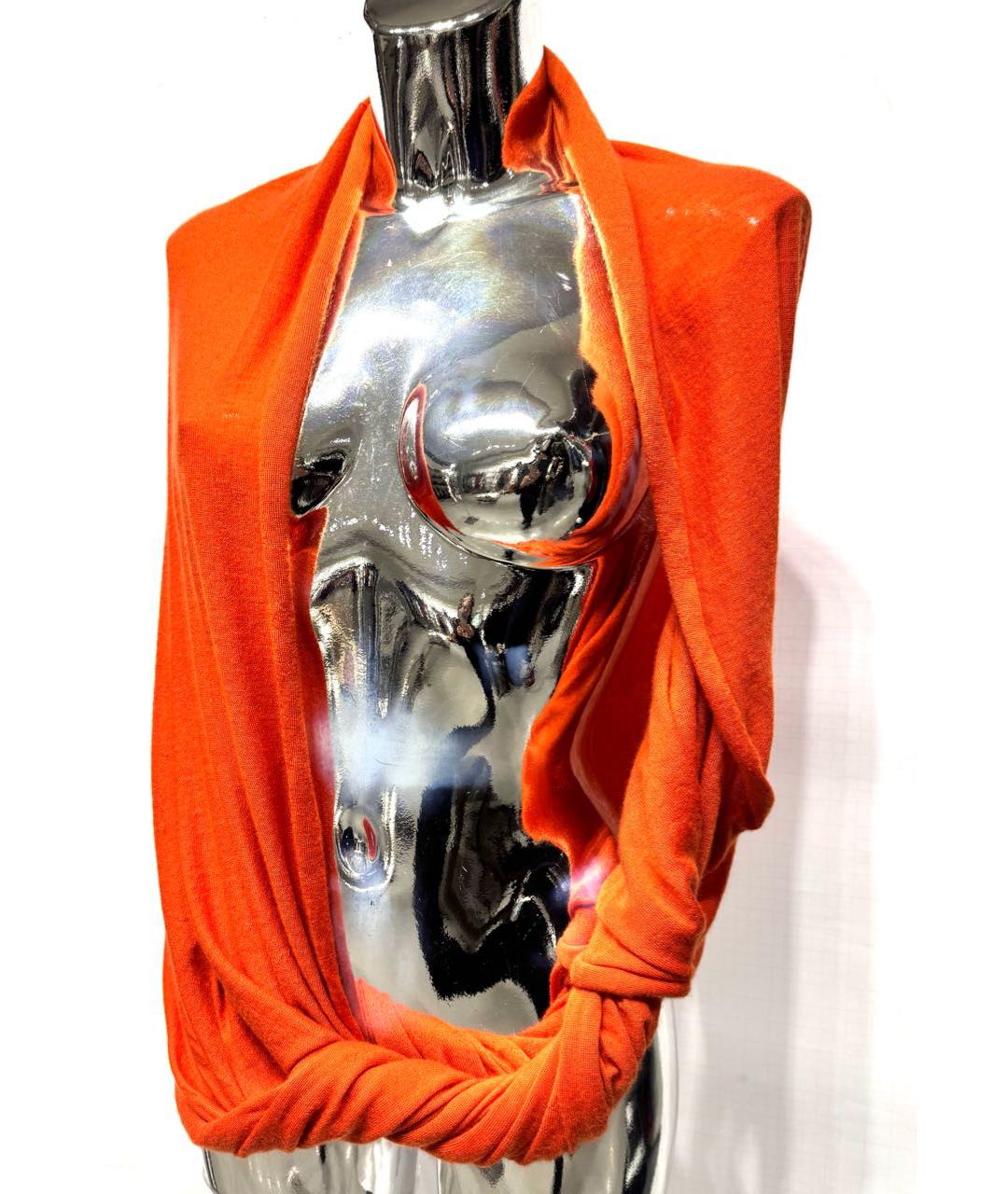 CHLOE Оранжевый кашемировый шарф, фото 2