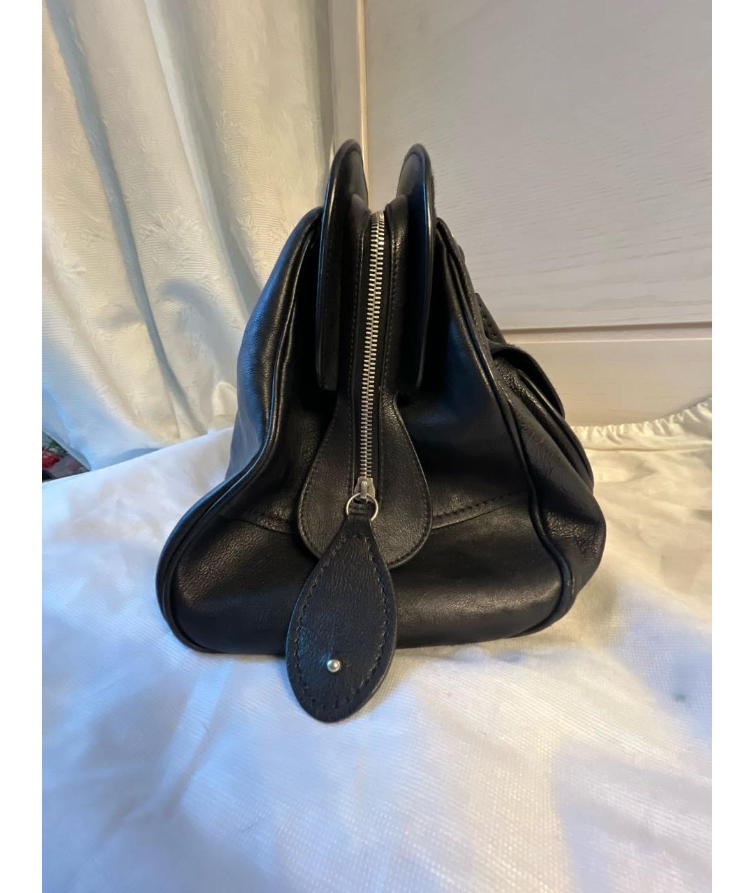 CHRISTIAN DIOR Черная кожаная сумка через плечо, фото 2