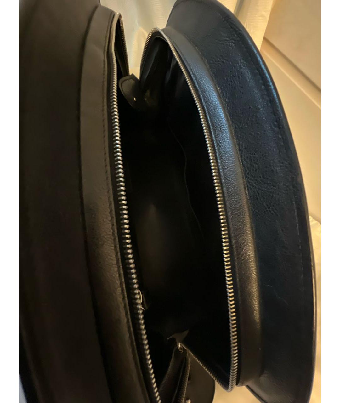 CHRISTIAN DIOR Черная кожаная сумка через плечо, фото 4