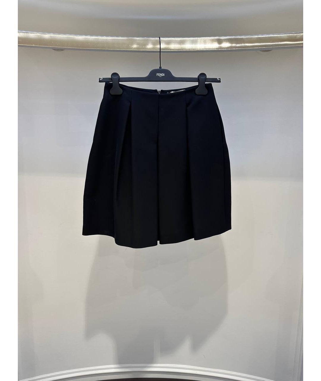 FENDI Черная юбка мини, фото 4