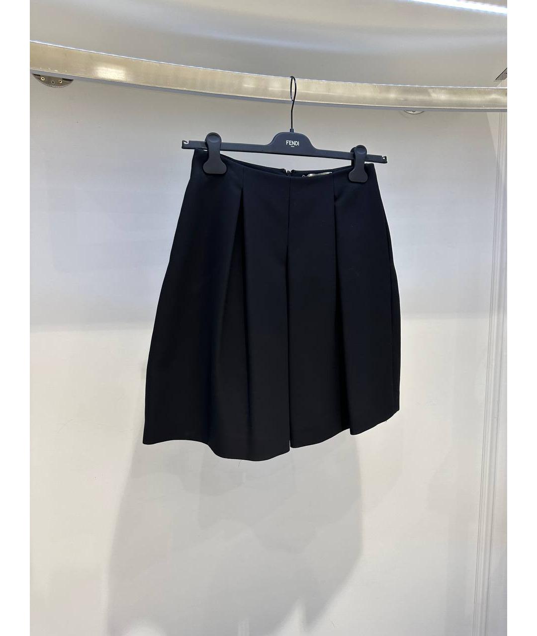 FENDI Черная юбка мини, фото 2