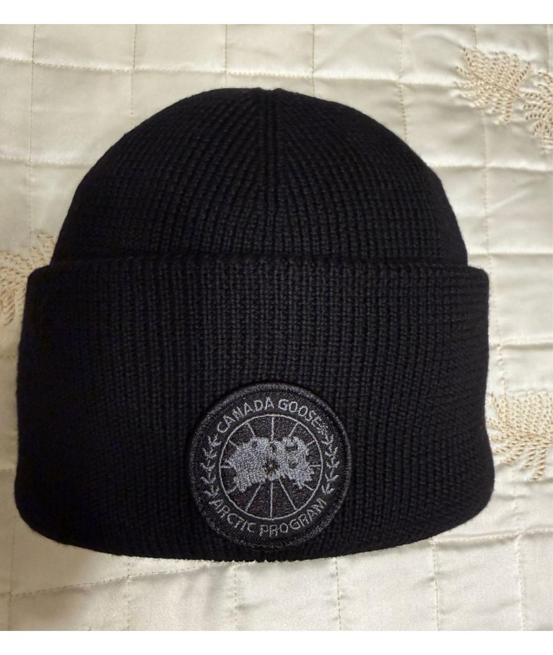 CANADA GOOSE Черная шерстяная шапка, фото 6