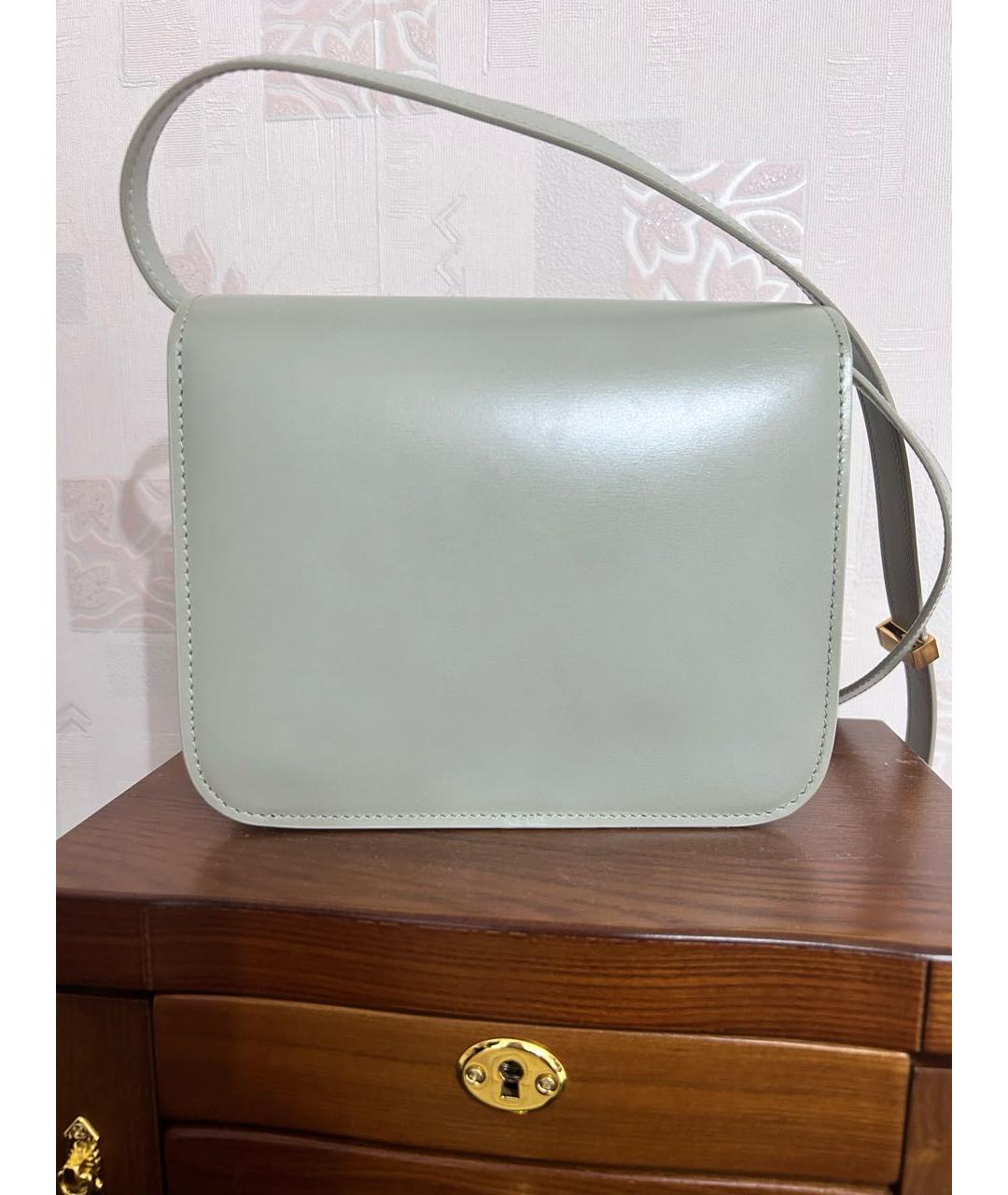 CELINE Салатовая кожаная сумка через плечо, фото 3