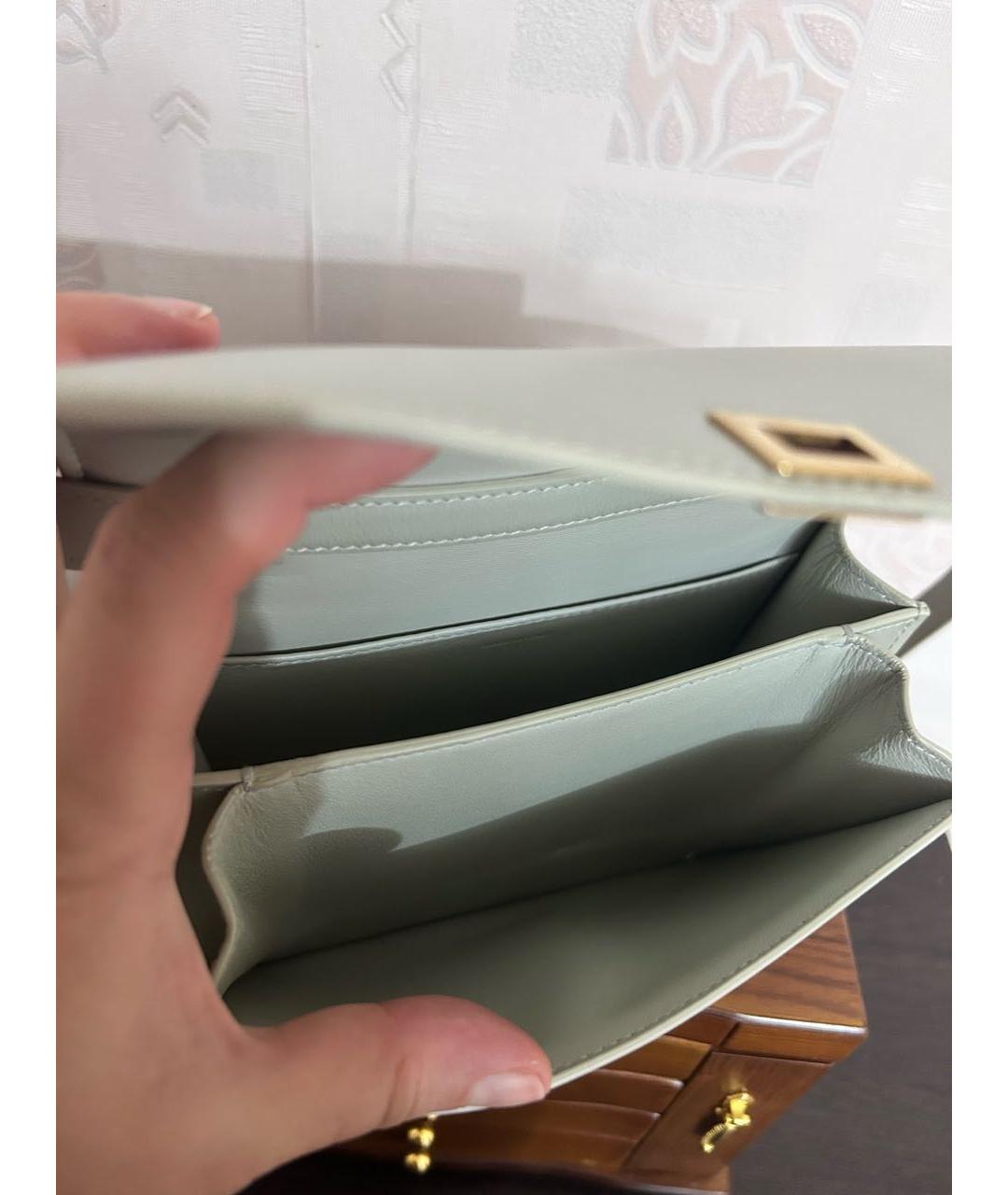 CELINE Салатовая кожаная сумка через плечо, фото 4