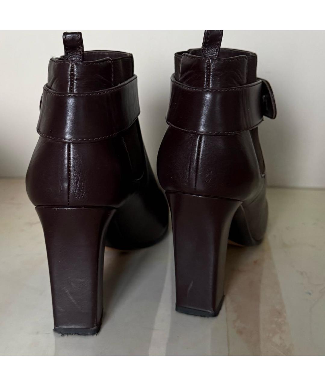 CHANEL Коричневые кожаные ботильоны, фото 7