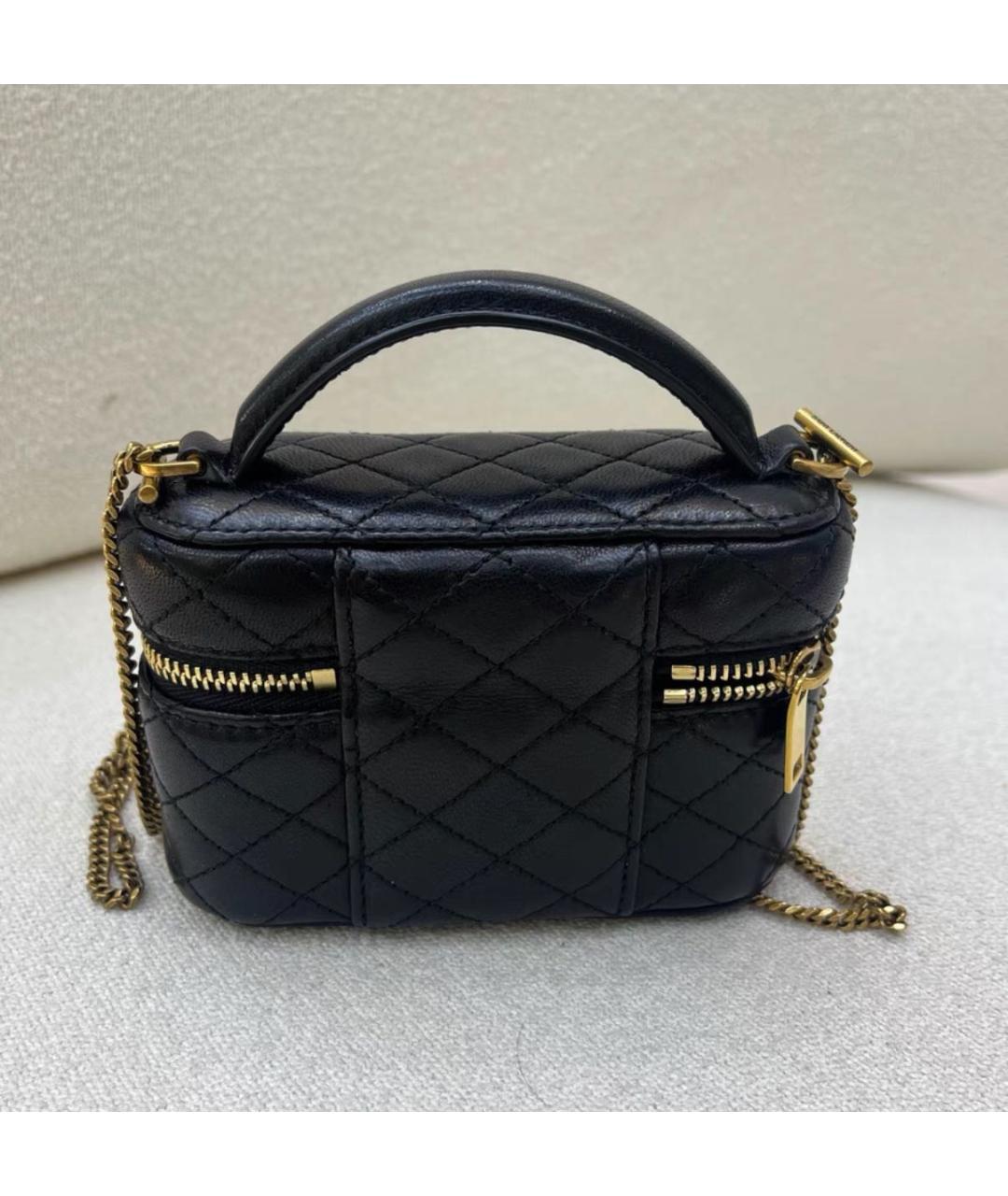 SAINT LAURENT Черная кожаная сумка через плечо, фото 7