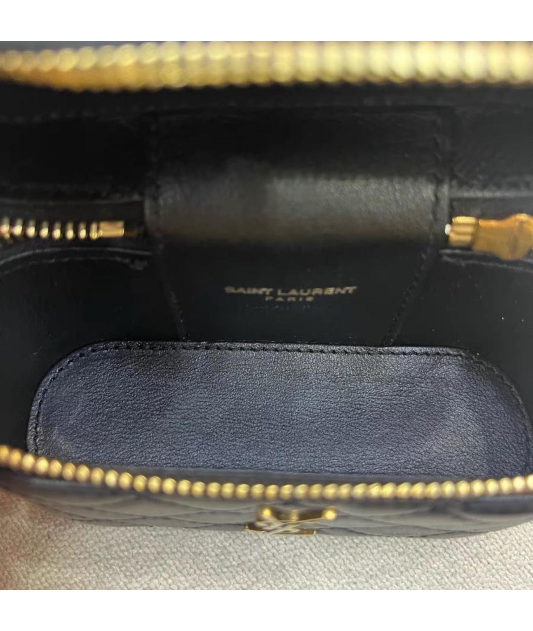 SAINT LAURENT Черная кожаная сумка через плечо, фото 8