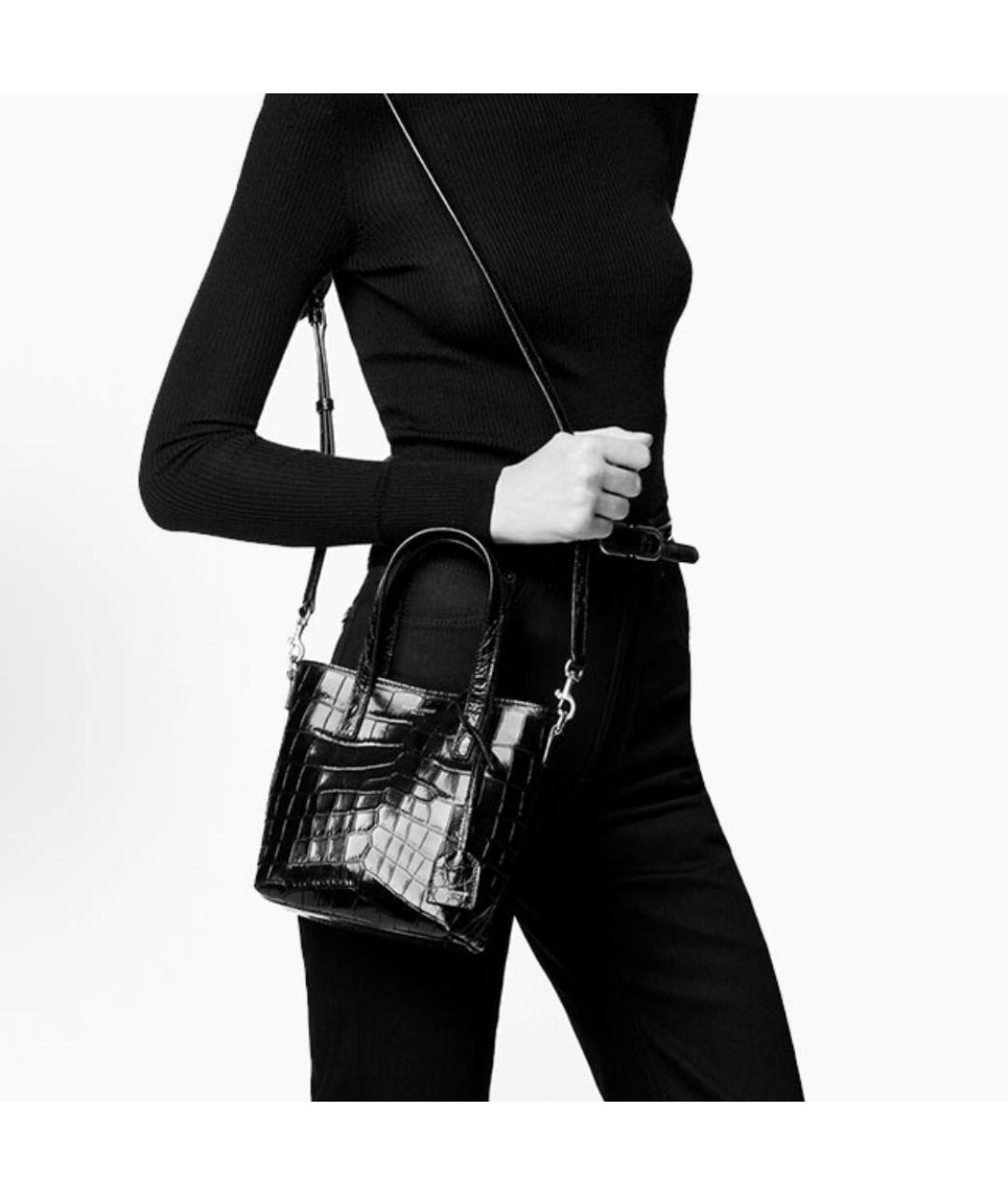 SAINT LAURENT Черная кожаная сумка через плечо, фото 8