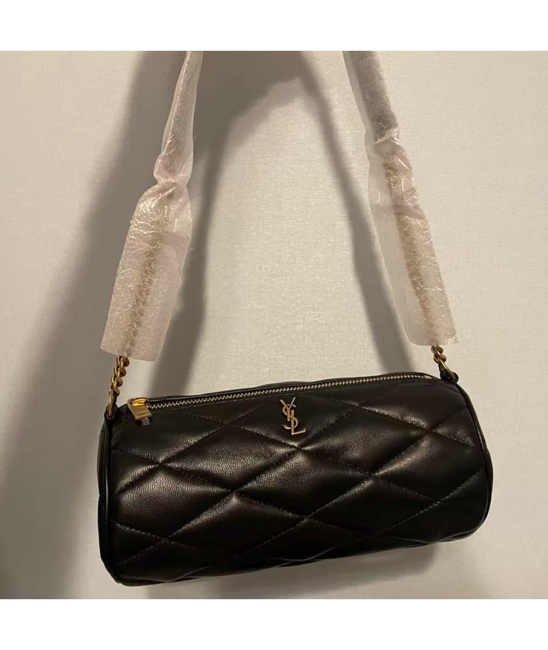SAINT LAURENT Черная кожаная сумка через плечо, фото 6