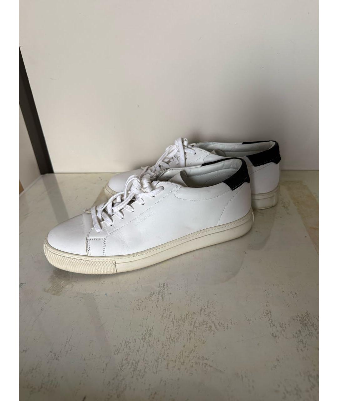 SERGIO ROSSI Белые кожаные низкие кроссовки / кеды, фото 9