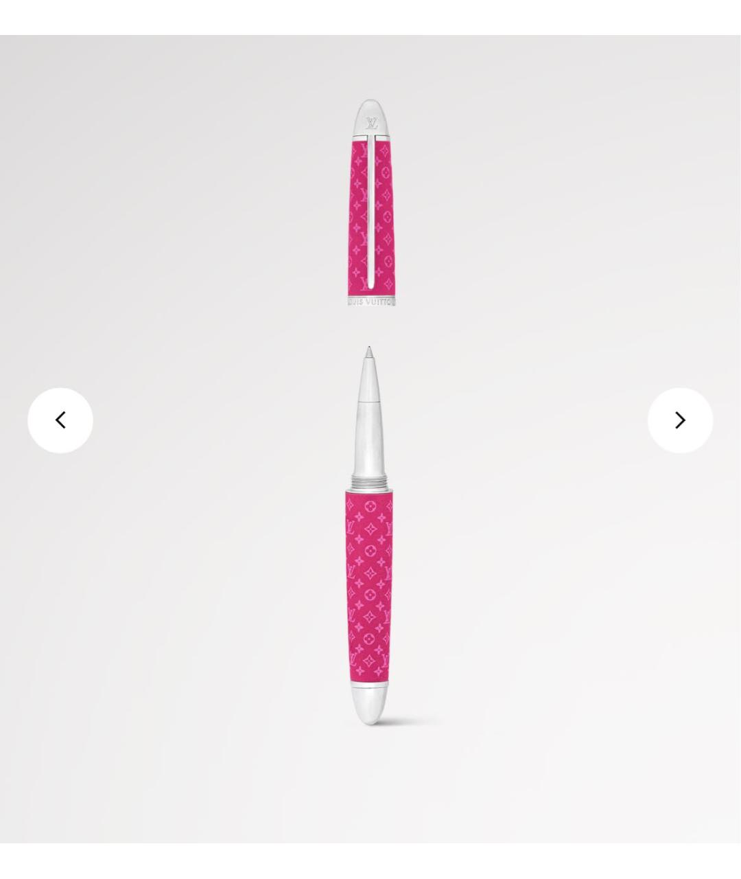 LOUIS VUITTON Розовая кожаная шариковая ручка, фото 4