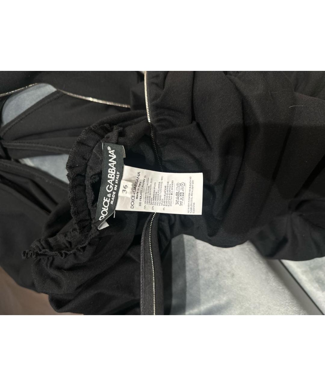 DOLCE&GABBANA Черное вискозное коктейльное платье, фото 6