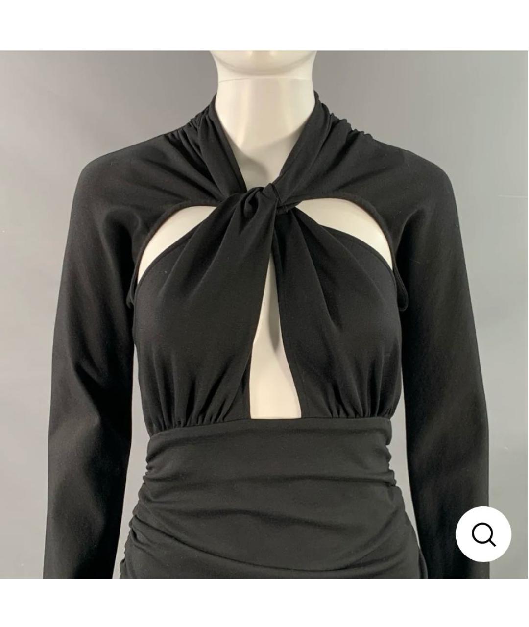 DOLCE&GABBANA Черное вискозное коктейльное платье, фото 7