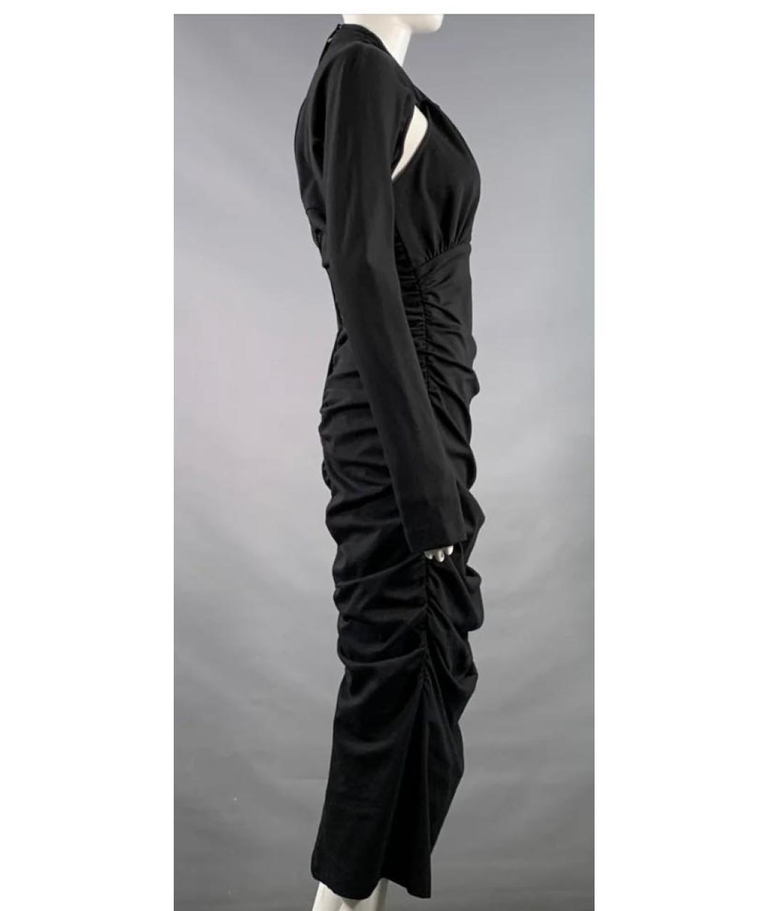 DOLCE&GABBANA Черное вискозное коктейльное платье, фото 8