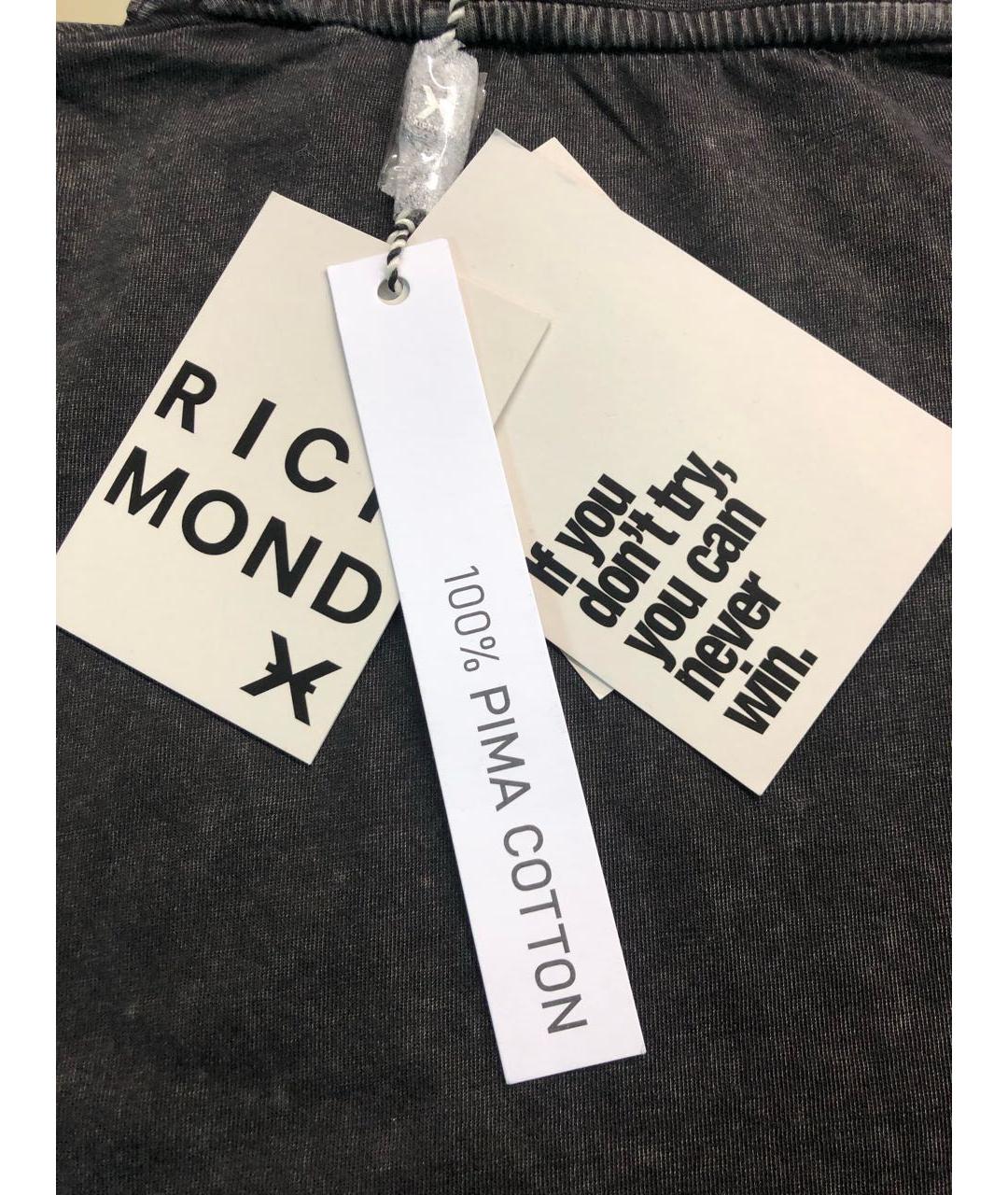 JOHN RICHMOND Антрацитовая хлопковая футболка, фото 8