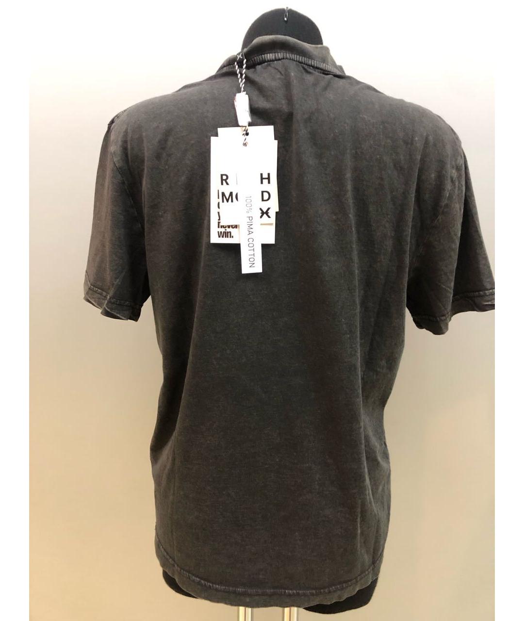 JOHN RICHMOND Антрацитовая хлопковая футболка, фото 2