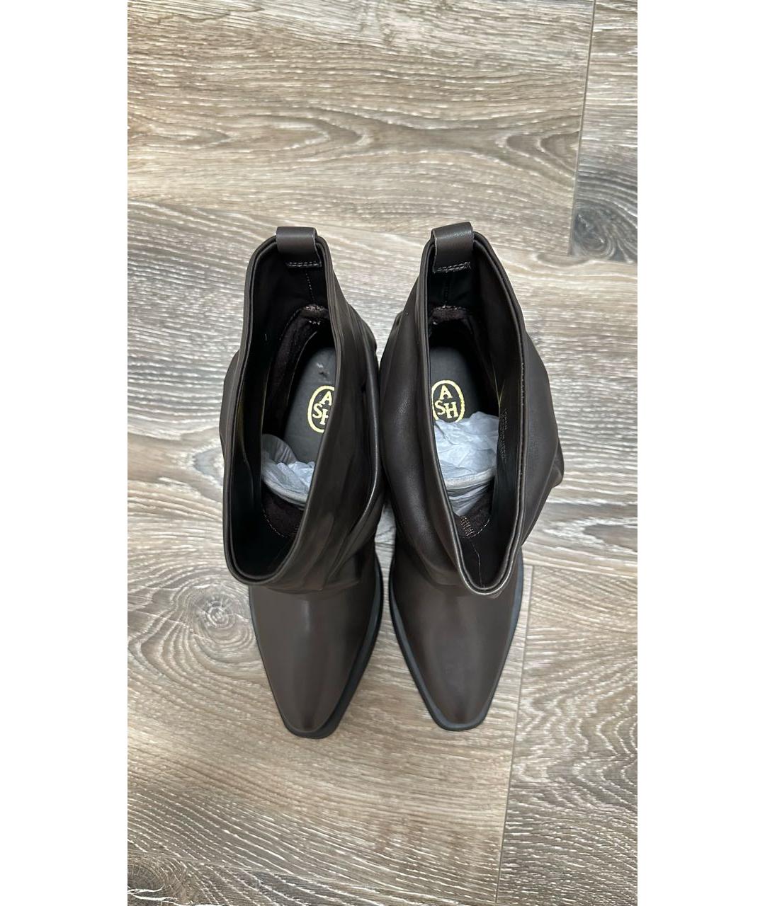 ASH Коричневые кожаные ботильоны, фото 3