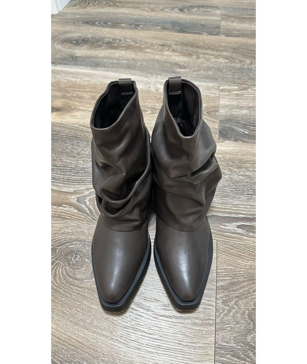 ASH Коричневые кожаные ботильоны, фото 2