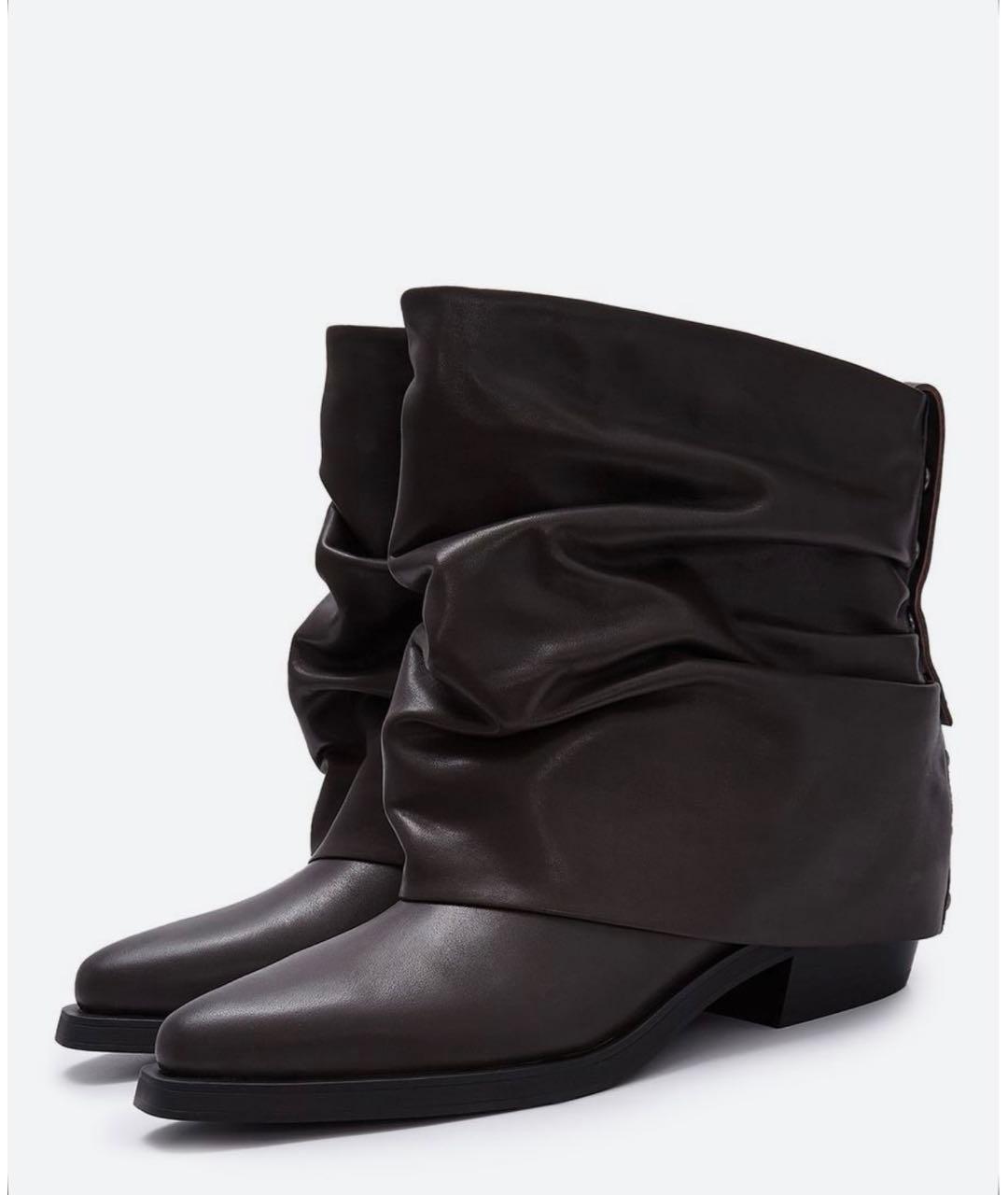 ASH Коричневые кожаные ботильоны, фото 5