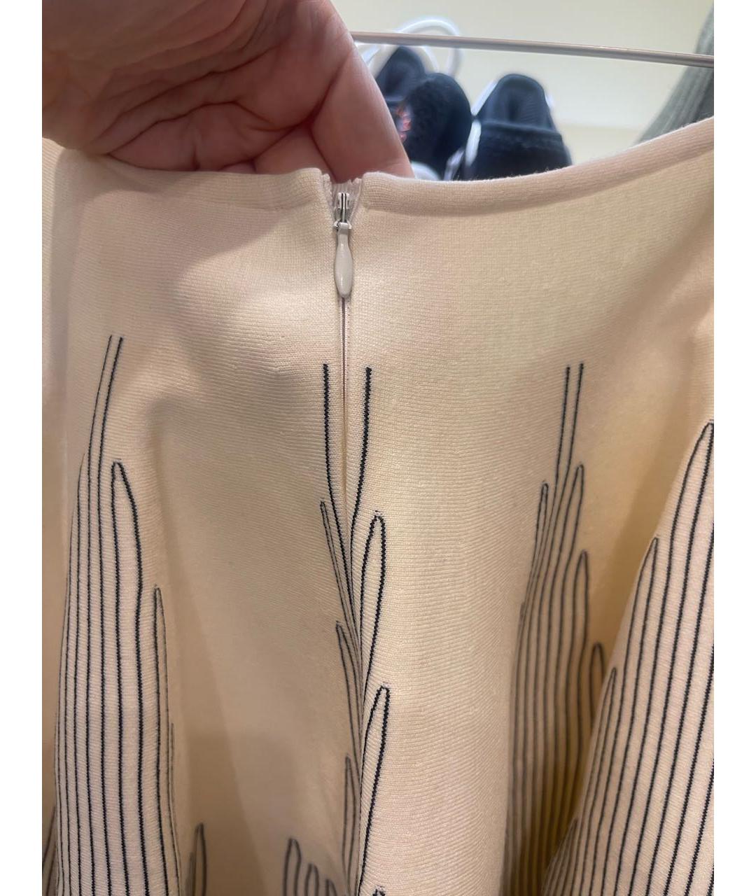 ALAIA Белая шерстяная юбка миди, фото 3