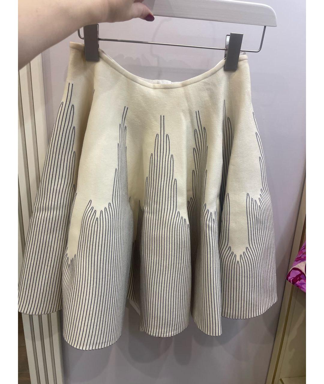 ALAIA Белая шерстяная юбка миди, фото 8