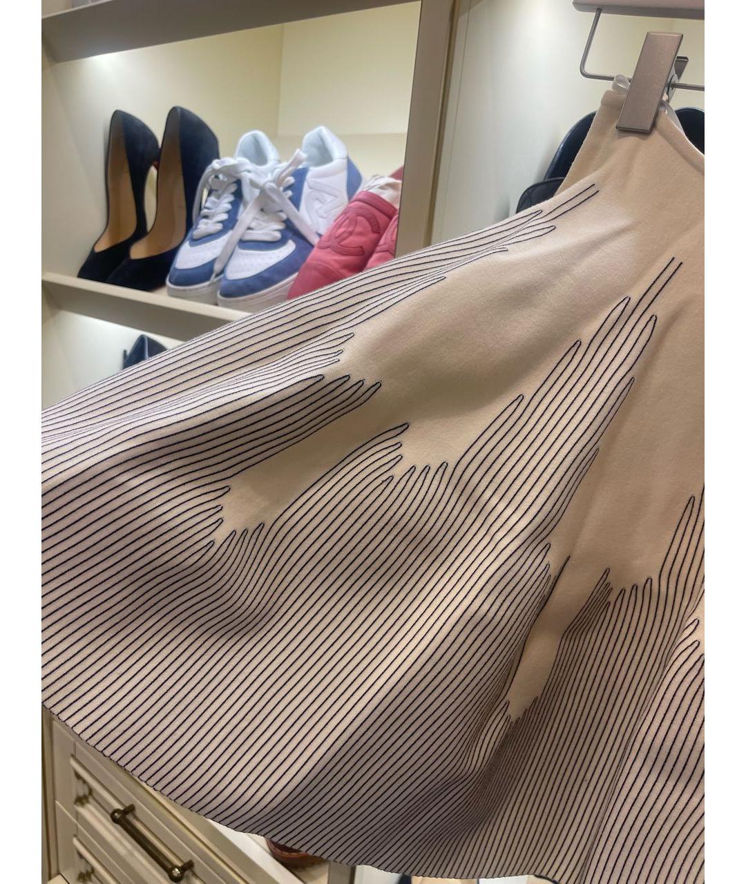 ALAIA Белая шерстяная юбка миди, фото 4