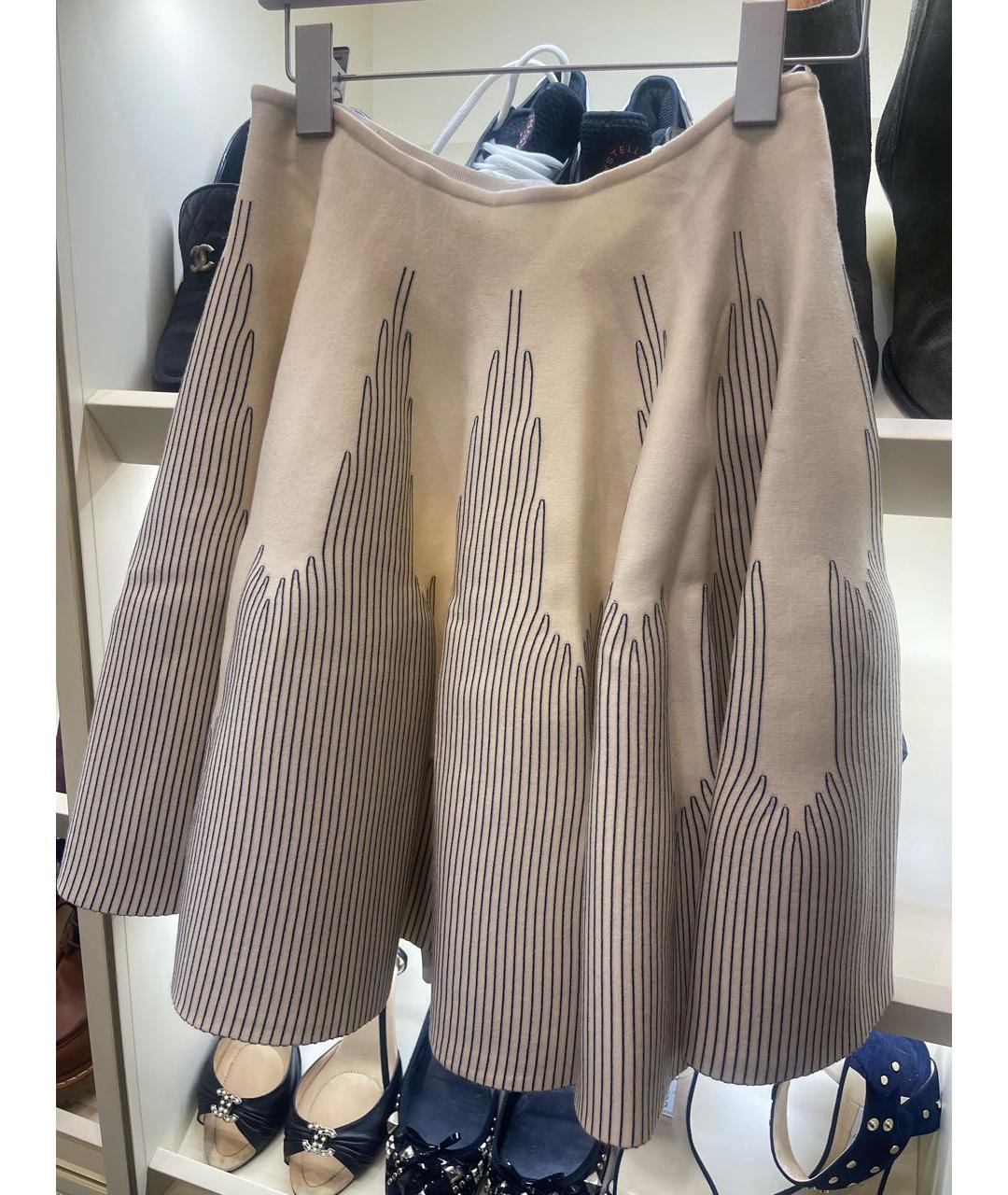 ALAIA Белая шерстяная юбка миди, фото 2