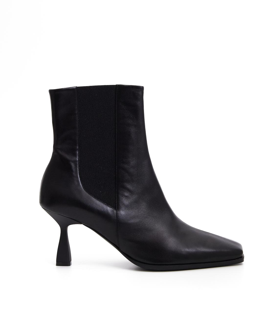 HERMES Черные кожаные ботильоны, фото 1