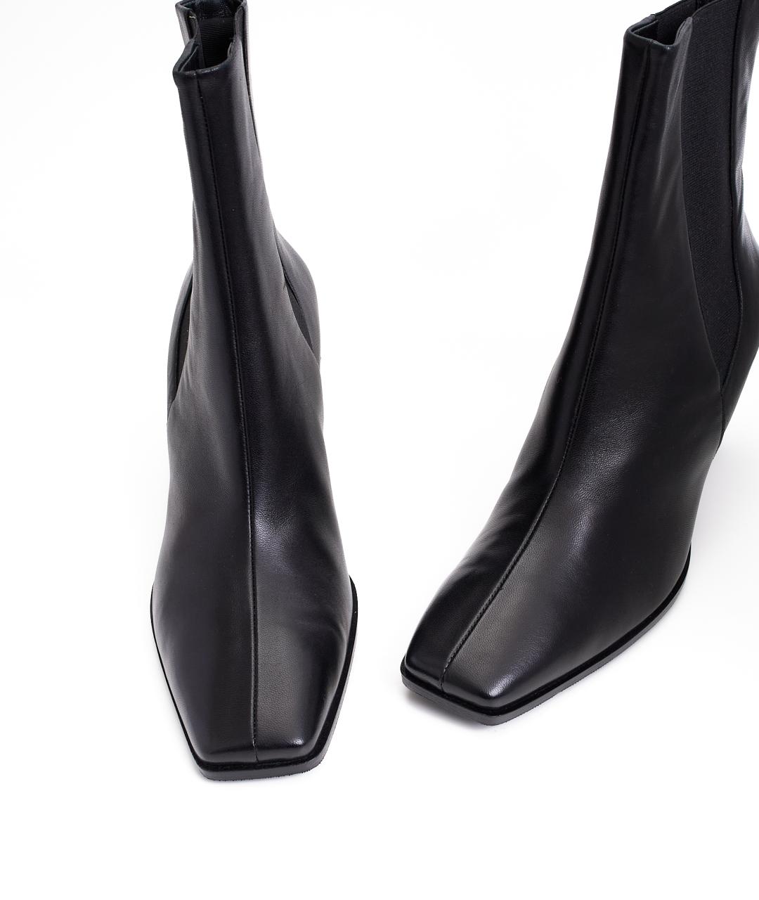HERMES Черные кожаные ботильоны, фото 5