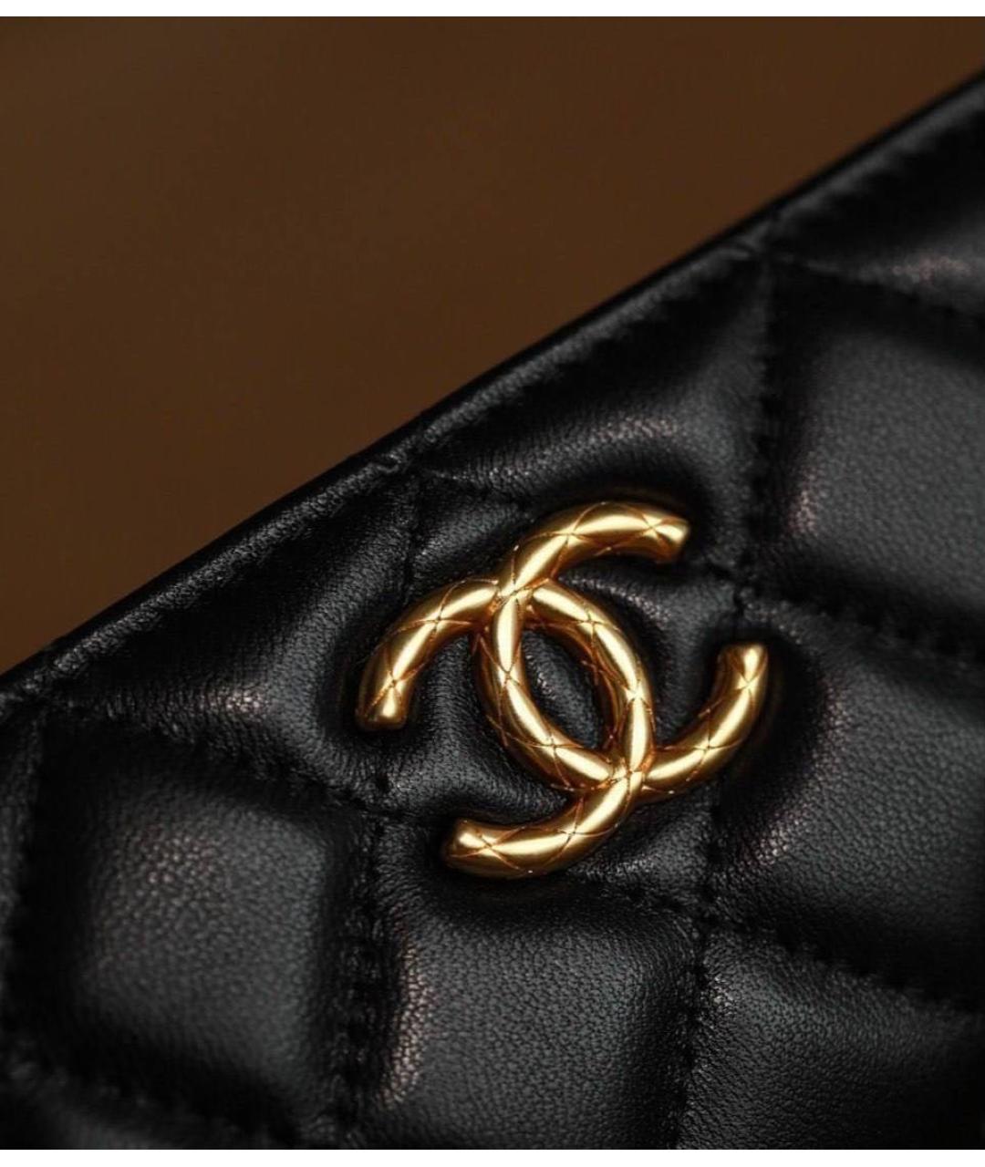 CHANEL Черная кожаная сумка через плечо, фото 2