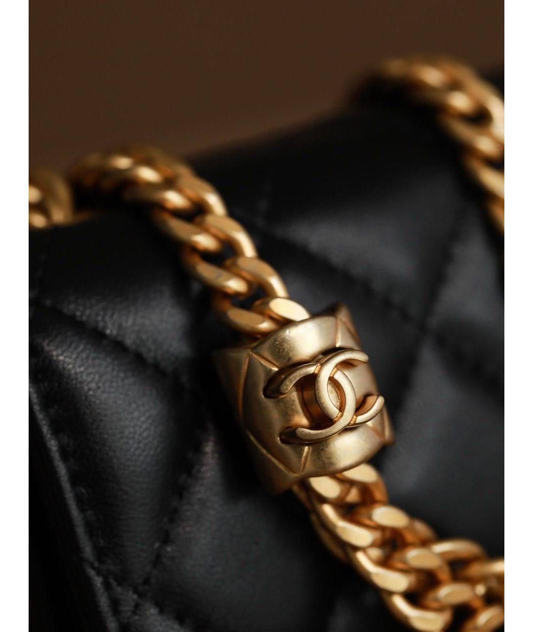 CHANEL Черная кожаная сумка через плечо, фото 3