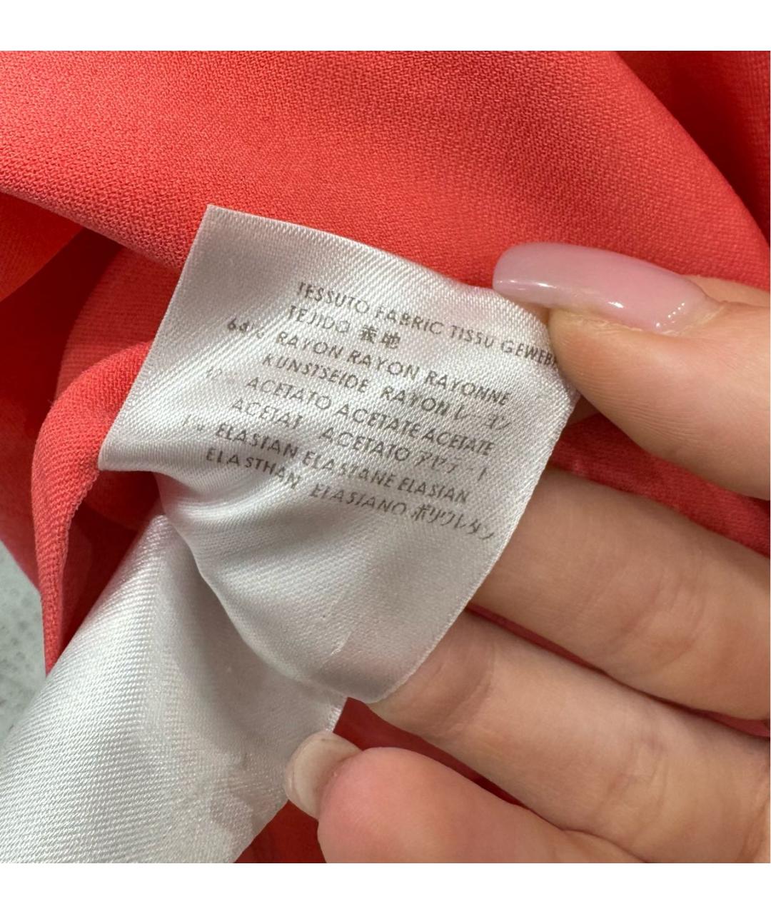 STELLA MCCARTNEY Коралловое хлопковое вечернее платье, фото 6