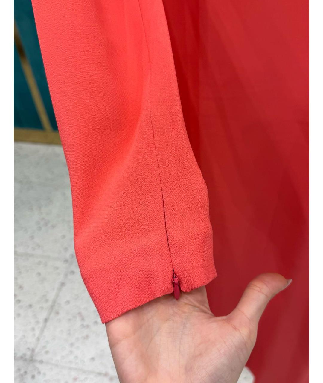 STELLA MCCARTNEY Коралловое хлопковое вечернее платье, фото 4