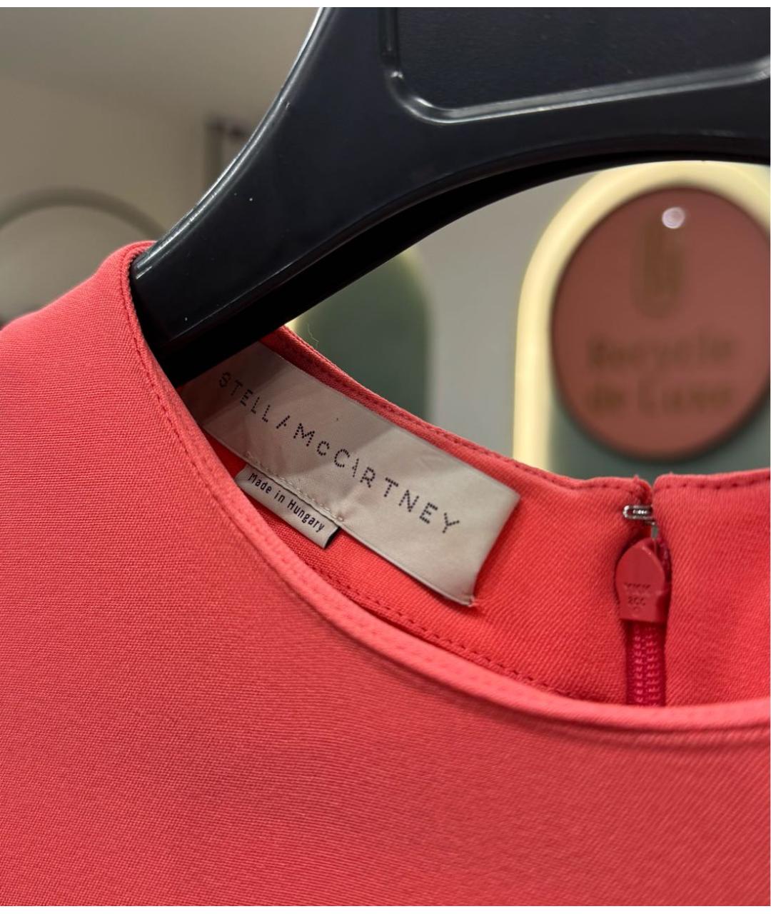 STELLA MCCARTNEY Коралловое хлопковое вечернее платье, фото 2