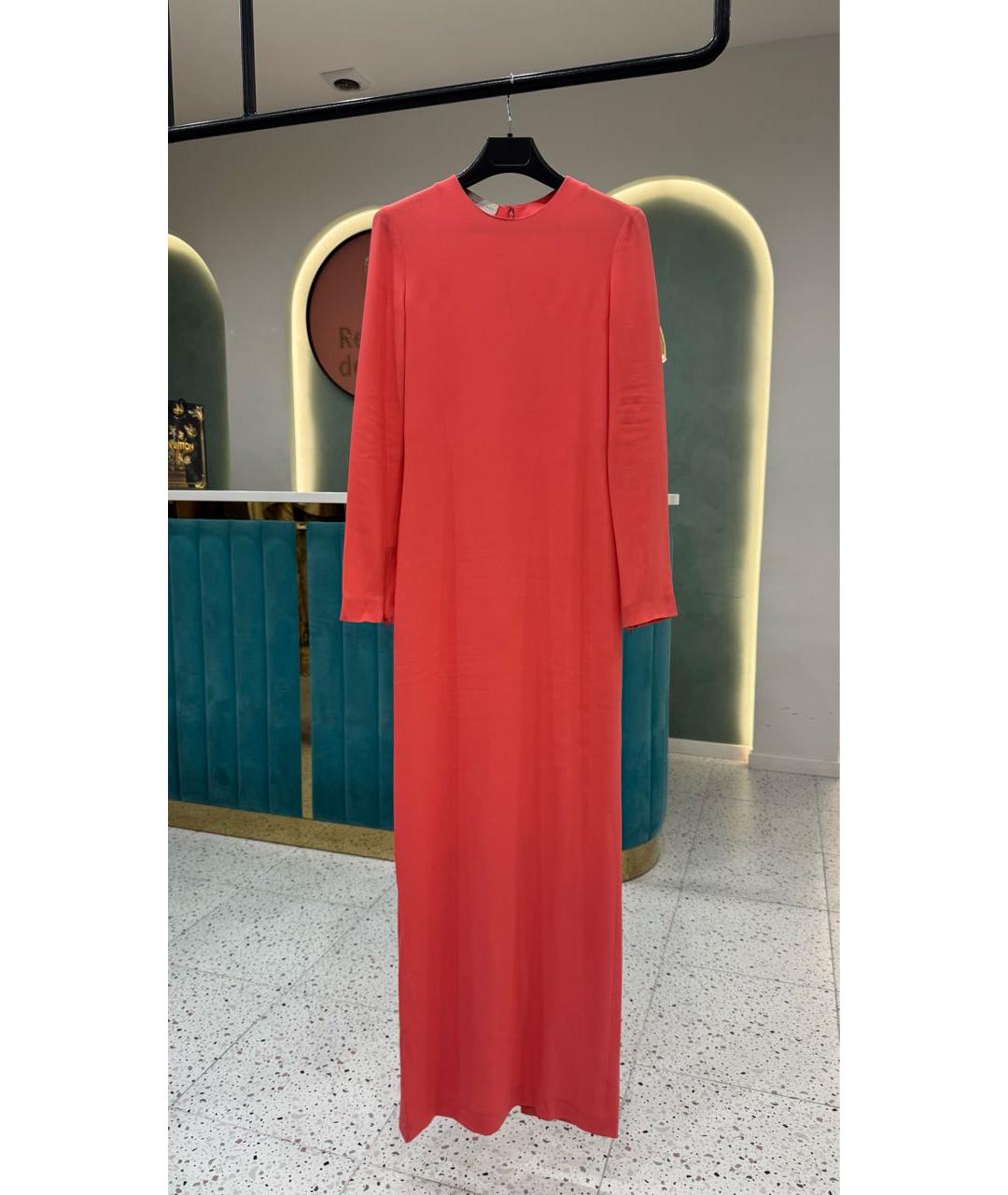 STELLA MCCARTNEY Коралловое хлопковое вечернее платье, фото 8