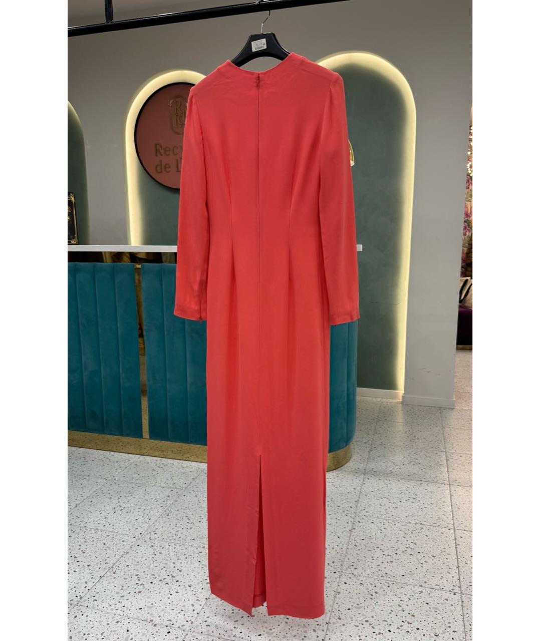 STELLA MCCARTNEY Коралловое хлопковое вечернее платье, фото 3