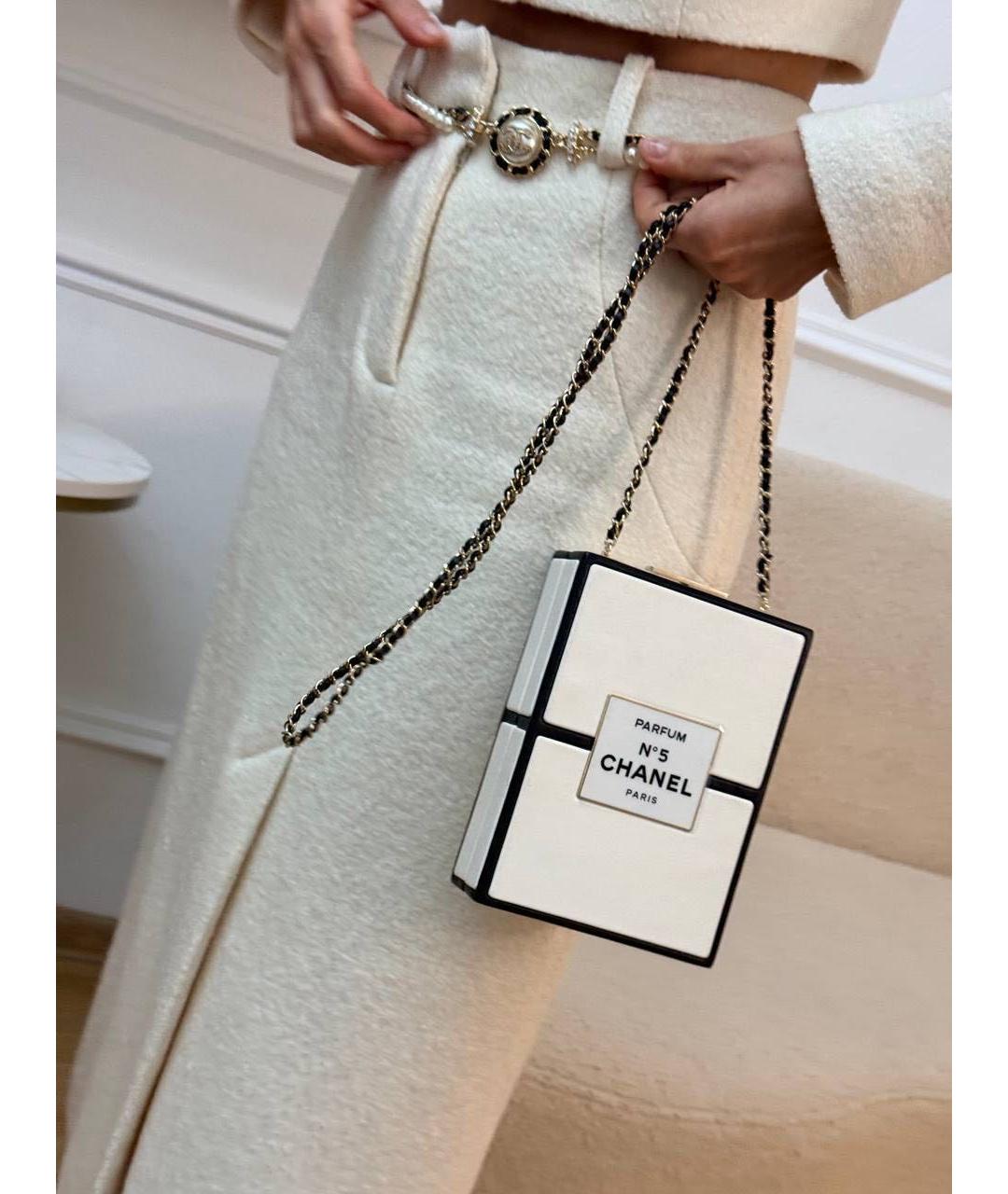 CHANEL Белая сумка через плечо, фото 5