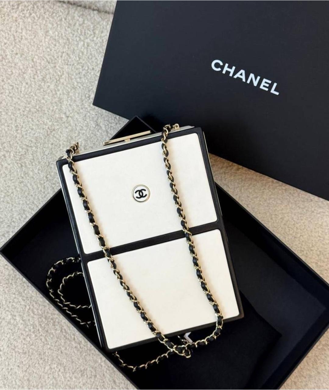 CHANEL Белая сумка через плечо, фото 4