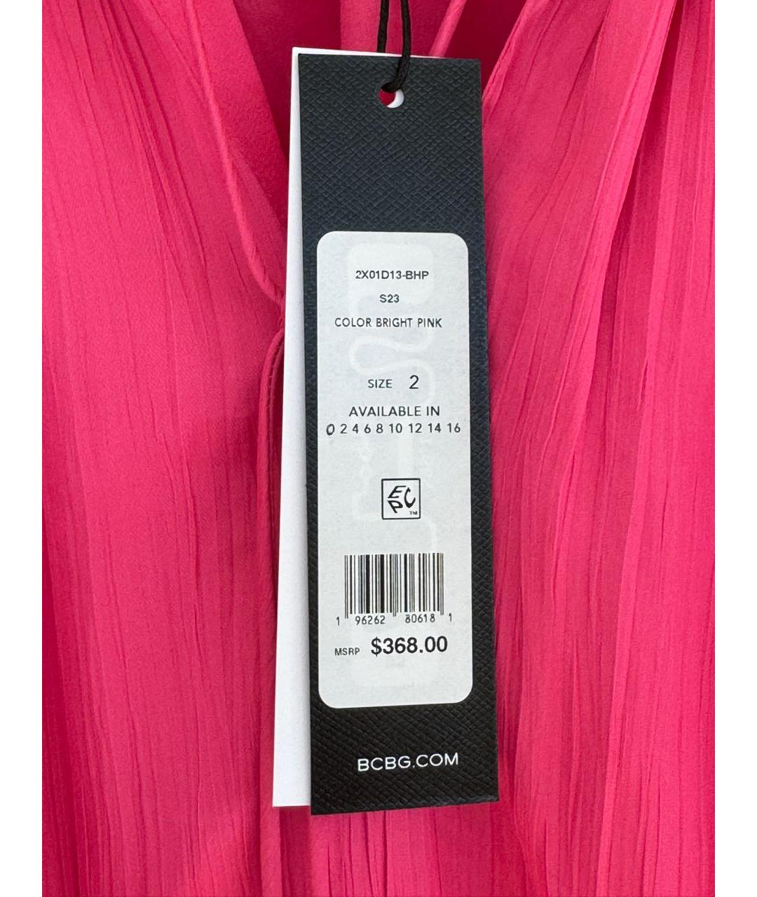 BCBG MAXAZRIA Розовое полиэстеровое повседневное платье, фото 4