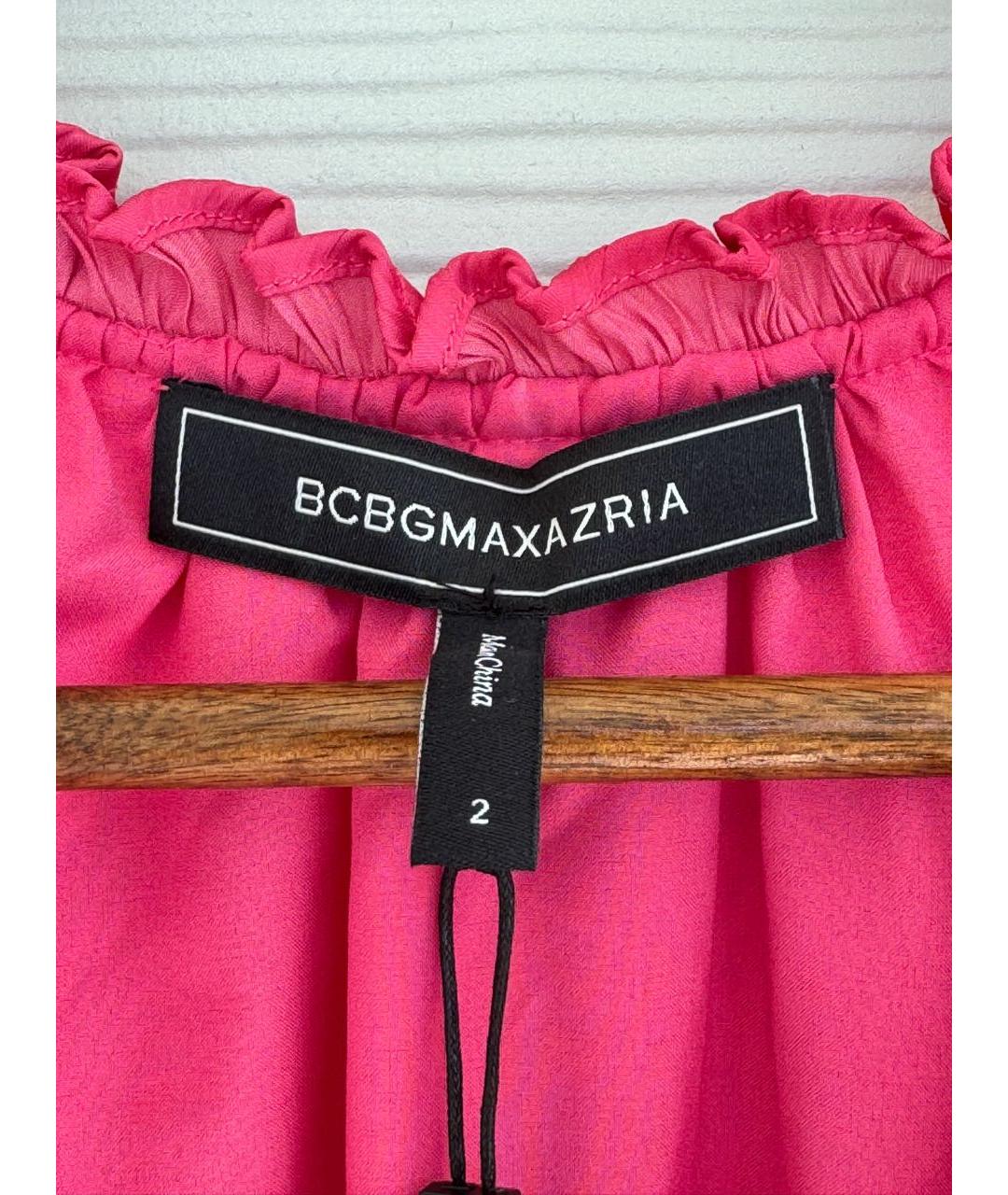 BCBG MAXAZRIA Розовое полиэстеровое повседневное платье, фото 3