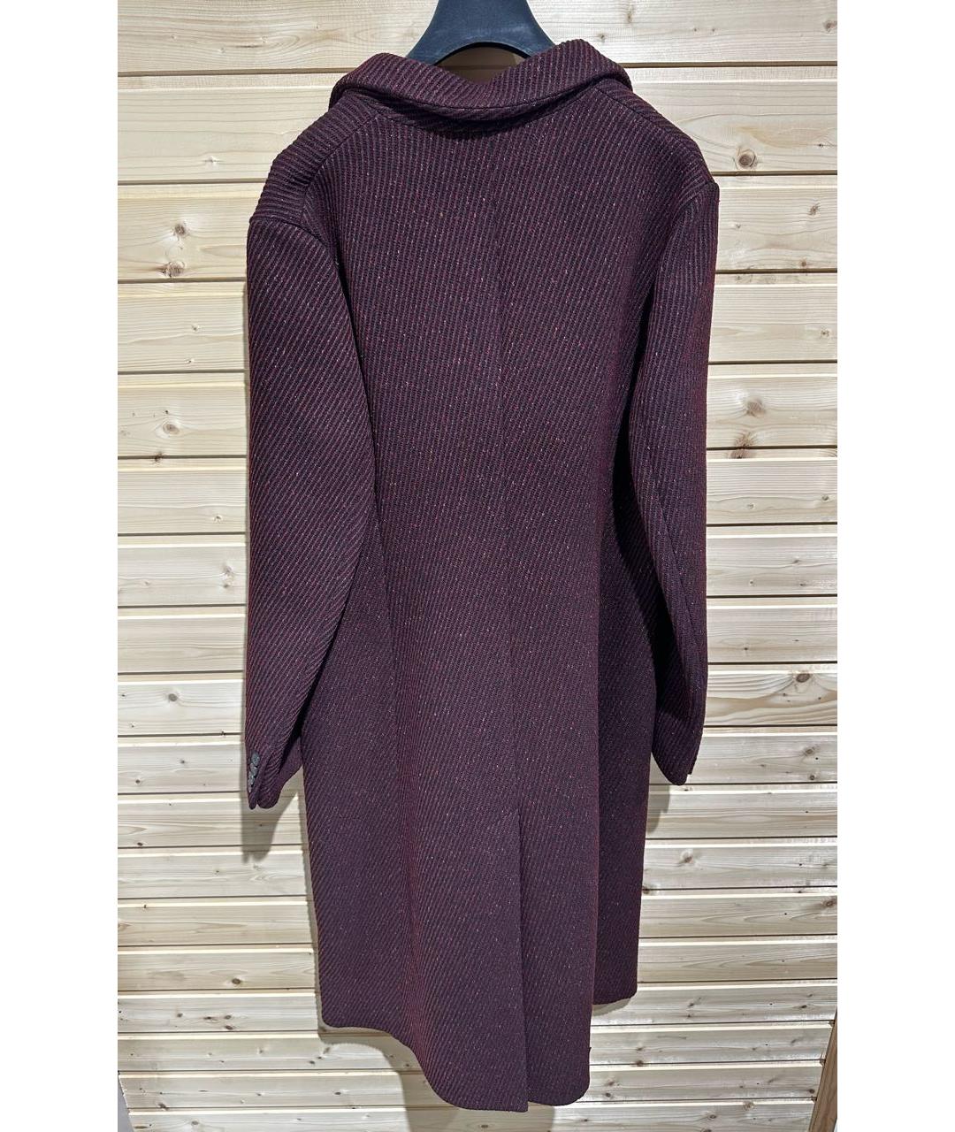 CHRISTIAN DIOR Бордовое шерстяное пальто, фото 2