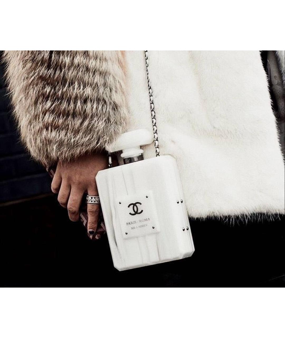 CHANEL Белая сумка через плечо, фото 3