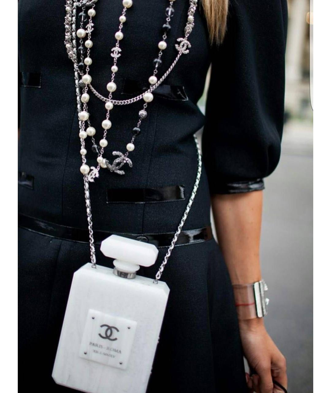 CHANEL Белая сумка через плечо, фото 4