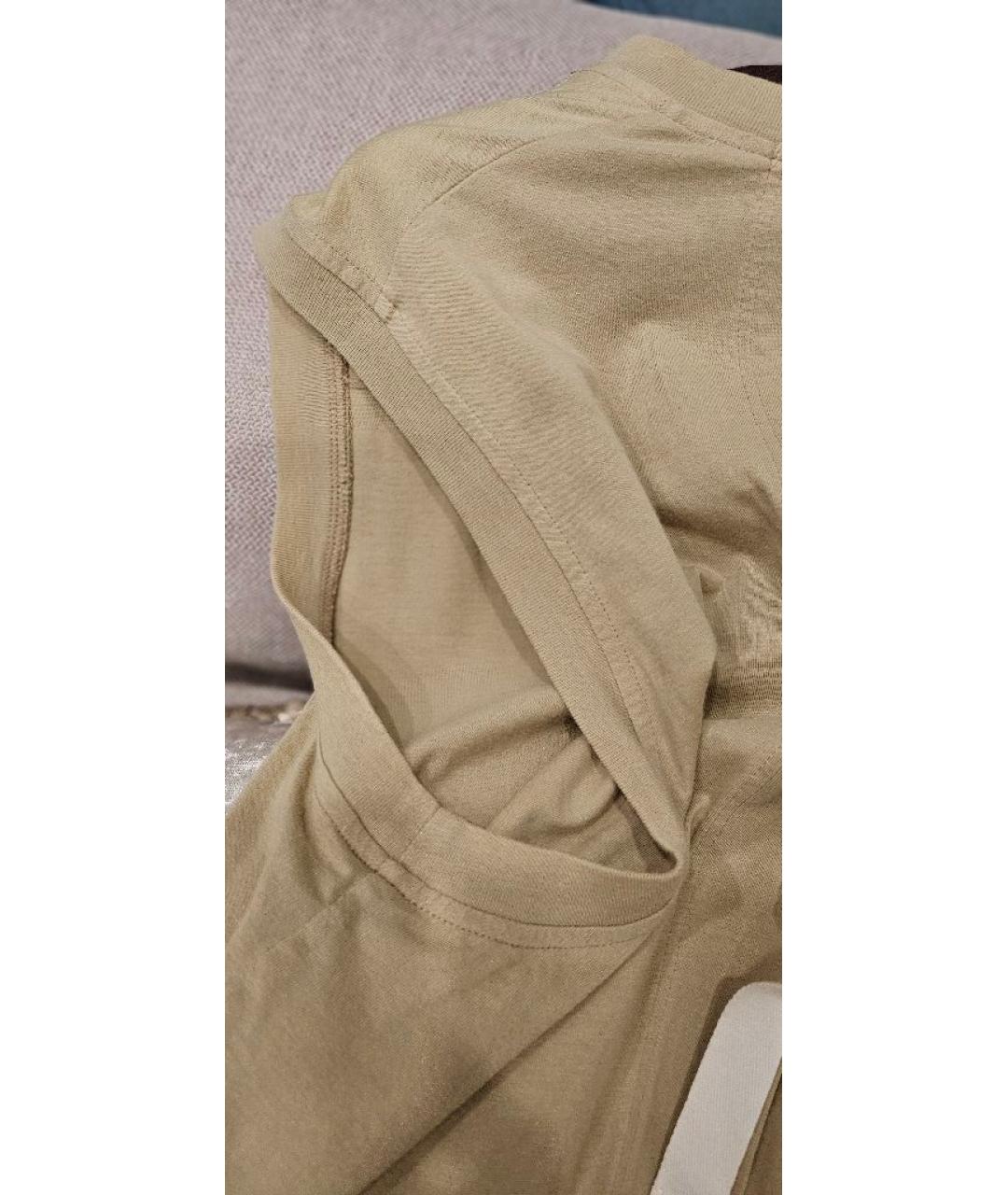 MARNI Бежевая хлопковая майка, фото 7