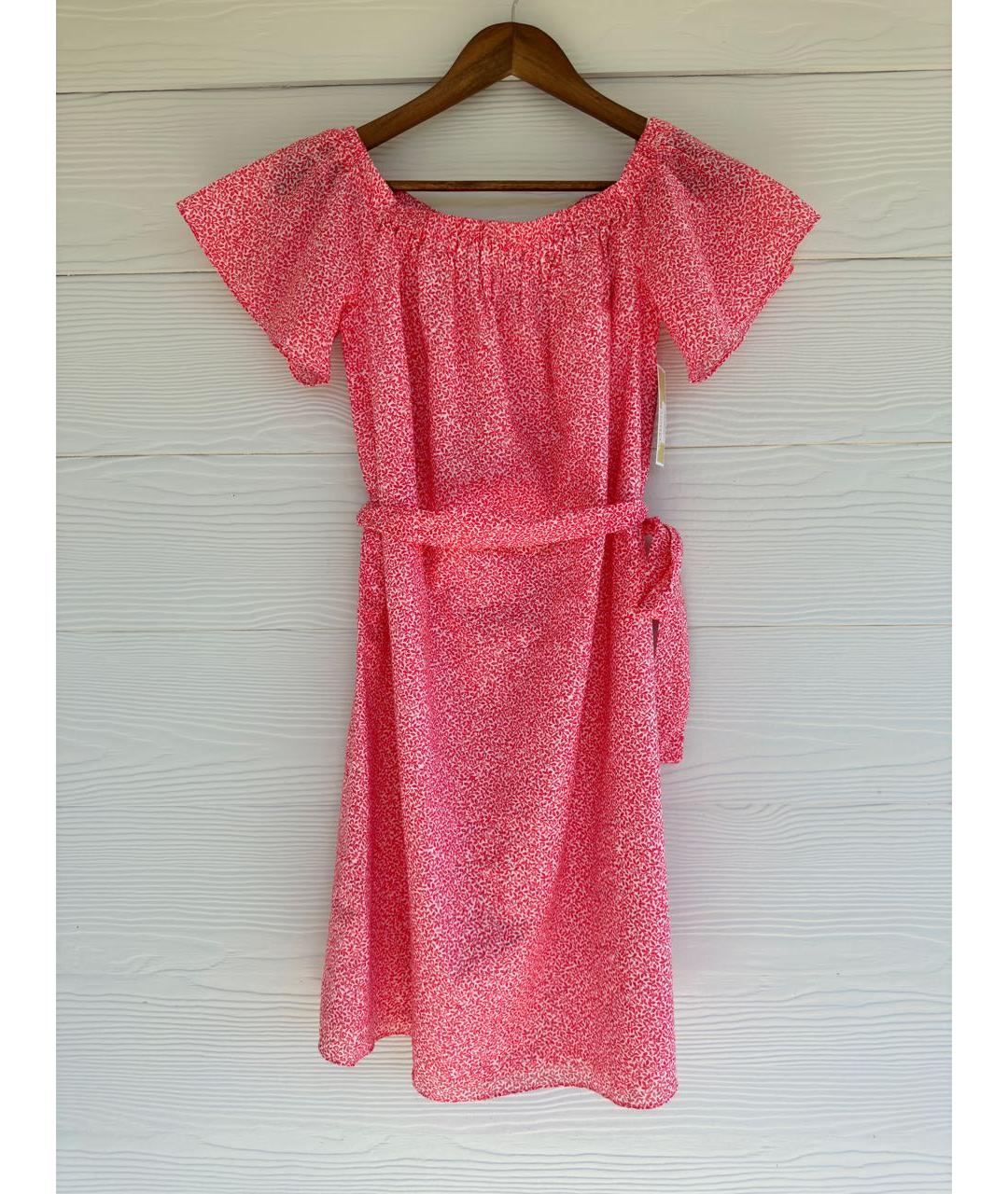 MICHAEL MICHAEL KORS Розовое хлопковое повседневное платье, фото 9