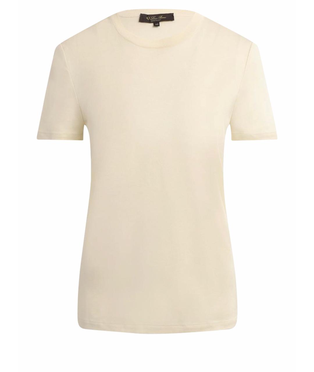 LORO PIANA Бежевая хлопковая футболка, фото 1